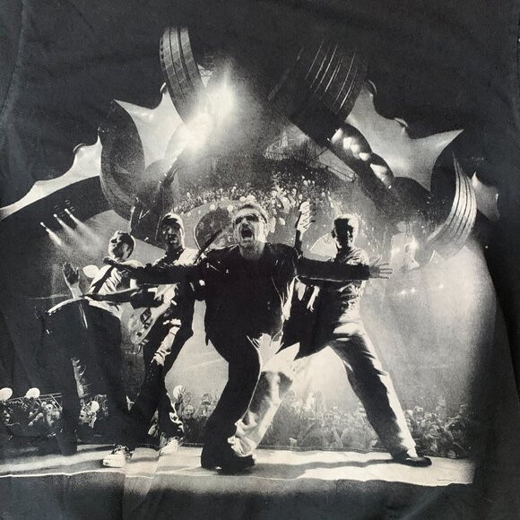 Y2K U2 360 Tour Concert Band Rock Tee Men's Medium Black Music T Shirt - Picture 2 of 7